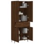 Tall oak brown plywood sideboard 69.5x34x180 cm by vidaXL, Sideboards - Ref: Foro24-3198168, Price: 169,99 €, Discount: %