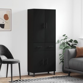 Tall black plywood sideboard 69.5x34x180 cm by vidaXL, Sideboards - Ref: Foro24-3198170, Price: 205,93 €, Discount: %