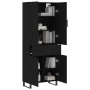 Aparador alto madera contrachapada negro 69,5x34x180 cm de vidaXL, Aparadores - Ref: Foro24-3198170, Precio: 205,93 €, Descue...