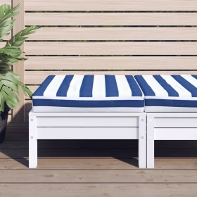 Blue and white striped Oxford fabric pallet cushion 60x60x8 cm by vidaXL, Cushions for chairs and sofas - Ref: Foro24-361804,...