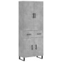 Tall plywood gray concrete sideboard 69.5x34x180 cm by vidaXL, Sideboards - Ref: Foro24-3198173, Price: 186,56 €, Discount: %