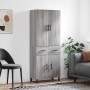 Aparador alto madera contrachapada gris sonoma 69,5x34x180 cm de vidaXL, Aparadores - Ref: Foro24-3198175, Precio: 185,99 €, ...