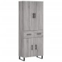 Aparador alto madera contrachapada gris sonoma 69,5x34x180 cm de vidaXL, Aparadores - Ref: Foro24-3198175, Precio: 185,99 €, ...