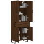 Tall oak brown plywood sideboard 69.5x34x180 cm by vidaXL, Sideboards - Ref: Foro24-3198176, Price: 175,18 €, Discount: %