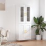 Aparador alto madera contrachapada blanco 69,5x34x180 cm de vidaXL, Aparadores - Ref: Foro24-3198329, Precio: 187,45 €, Descu...