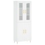 Aparador alto madera contrachapada blanco 69,5x34x180 cm de vidaXL, Aparadores - Ref: Foro24-3198329, Precio: 187,45 €, Descu...