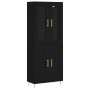 Tall black plywood sideboard 69.5x34x180 cm by vidaXL, Sideboards - Ref: Foro24-3198330, Price: 165,99 €, Discount: %