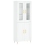 High glossy white plywood sideboard 69.5x34x180 cm by vidaXL, Sideboards - Ref: Foro24-3198331, Price: 187,42 €, Discount: %