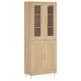 Tall plywood oak-colored highboard 69.5x34x180 cm by vidaXL, Sideboards - Ref: Foro24-3198332, Price: 165,99 €, Discount: %