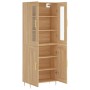 Tall plywood oak-colored highboard 69.5x34x180 cm by vidaXL, Sideboards - Ref: Foro24-3198332, Price: 165,99 €, Discount: %