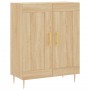 Tall plywood oak-colored highboard 69.5x34x180 cm by vidaXL, Sideboards - Ref: Foro24-3198332, Price: 165,99 €, Discount: %