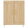 Tall plywood oak-colored highboard 69.5x34x180 cm by vidaXL, Sideboards - Ref: Foro24-3198332, Price: 165,99 €, Discount: %