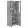 Aparador alto madera contrachapada gris hormigón 69,5x34x180 cm de vidaXL, Aparadores - Ref: Foro24-3198333, Precio: 153,75 €...