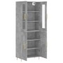 Aparador alto madera contrachapada gris hormigón 69,5x34x180 cm de vidaXL, Aparadores - Ref: Foro24-3198333, Precio: 153,75 €...