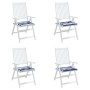 Cojines silla jardín 4 uds tela a rayas azul y blanco 50x50x3cm de vidaXL, Cojines para sillas y sofás - Ref: Foro24-361078, ...