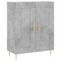 Concrete gray plywood tall sideboard 69.5x34x180 cm by vidaXL, Sideboards - Ref: Foro24-3198333, Price: 153,95 €, Discount: %