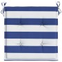 Garden chair cushions 4 pcs blue and white striped fabric 50x50x3cm by vidaXL, Cushions for chairs and sofas - Ref: Foro24-36...