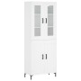 Aparador alto madera contrachapada blanco 69,5x34x180 cm de vidaXL, Aparadores - Ref: Foro24-3198337, Precio: 184,99 €, Descu...