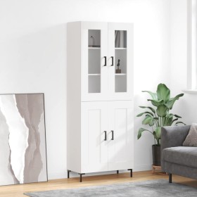 High glossy white plywood sideboard 69.5x34x180 cm by vidaXL, Sideboards - Ref: Foro24-3198339, Price: 180,25 €, Discount: %