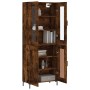 Aparador alto madera contrachapada roble ahumado 69,5x34x180 cm de vidaXL, Aparadores - Ref: Foro24-3198342, Precio: 162,99 €...