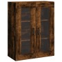 Aparador alto madera contrachapada roble ahumado 69,5x34x180 cm de vidaXL, Aparadores - Ref: Foro24-3198342, Precio: 162,99 €...