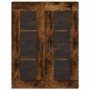 Aparador alto madera contrachapada roble ahumado 69,5x34x180 cm de vidaXL, Aparadores - Ref: Foro24-3198342, Precio: 162,99 €...