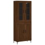 Aparador alto madera contrachapada marrón roble 69,5x34x180 cm de vidaXL, Aparadores - Ref: Foro24-3198344, Precio: 163,99 €,...