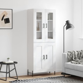 Tall white glossy plywood sideboard 69.5x34x180 cm by vidaXL, Sideboards - Ref: Foro24-3198347, Price: 179,99 €, Discount: %