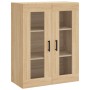 Aparador alto madera contrachapada color roble 69,5x34x180 cm de vidaXL, Aparadores - Ref: Foro24-3198348, Precio: 158,72 €, ...