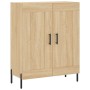 Aparador alto madera contrachapada color roble 69,5x34x180 cm de vidaXL, Aparadores - Ref: Foro24-3198348, Precio: 158,72 €, ...