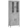 Aparador alto madera contrachapada gris hormigón 69,5x34x180 cm de vidaXL, Aparadores - Ref: Foro24-3198349, Precio: 164,99 €...