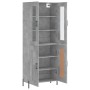 Aparador alto madera contrachapada gris hormigón 69,5x34x180 cm de vidaXL, Aparadores - Ref: Foro24-3198349, Precio: 164,99 €...