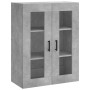 Aparador alto madera contrachapada gris hormigón 69,5x34x180 cm de vidaXL, Aparadores - Ref: Foro24-3198349, Precio: 164,99 €...