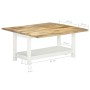 Extendable white mango wood coffee table 90x(45-90)x45 cm by vidaXL, Coffee table - Ref: Foro24-286375, Price: 148,36 €, Disc...