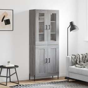 Aparador alto madera contrachapada gris sonoma 69,5x34x180 cm de vidaXL, Aparadores - Ref: Foro24-3198351, Precio: 168,99 €, ...