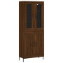 Aparador alto madera contrachapada marrón roble 69,5x34x180 cm de vidaXL, Aparadores - Ref: Foro24-3198352, Precio: 177,57 €,...