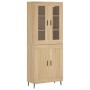 Aparador alto madera contrachapada color roble 69,5x34x180 cm de vidaXL, Aparadores - Ref: Foro24-3198356, Precio: 158,40 €, ...