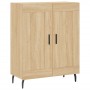 High oak-colored plywood sideboard 69.5x34x180 cm by vidaXL, Sideboards - Ref: Foro24-3198356, Price: 158,40 €, Discount: %