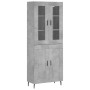 Aparador alto madera contrachapada gris hormigón 69,5x34x180 cm de vidaXL, Aparadores - Ref: Foro24-3198357, Precio: 159,99 €...