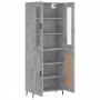 Aparador alto madera contrachapada gris hormigón 69,5x34x180 cm de vidaXL, Aparadores - Ref: Foro24-3198357, Precio: 159,99 €...