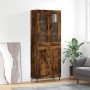 Aparador alto madera contrachapada roble ahumado 69,5x34x180 cm de vidaXL, Aparadores - Ref: Foro24-3198358, Precio: 154,44 €...