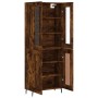 Aparador alto madera contrachapada roble ahumado 69,5x34x180 cm de vidaXL, Aparadores - Ref: Foro24-3198358, Precio: 154,44 €...