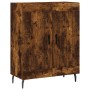 Aparador alto madera contrachapada roble ahumado 69,5x34x180 cm de vidaXL, Aparadores - Ref: Foro24-3198358, Precio: 154,44 €...