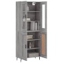 Aparador alto madera contrachapada gris sonoma 69,5x34x180 cm de vidaXL, Aparadores - Ref: Foro24-3198359, Precio: 162,30 €, ...