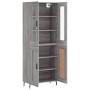 Aparador alto madera contrachapada gris sonoma 69,5x34x180 cm de vidaXL, Aparadores - Ref: Foro24-3198359, Precio: 162,30 €, ...