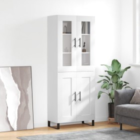 High glossy white plywood sideboard 69.5x34x180 cm by vidaXL, Sideboards - Ref: Foro24-3198363, Price: 191,56 €, Discount: %