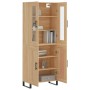 Aparador alto madera contrachapada color roble 69,5x34x180 cm de vidaXL, Aparadores - Ref: Foro24-3198364, Precio: 159,45 €, ...