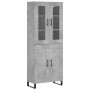 Concrete gray plywood tall sideboard 69.5x34x180 cm by vidaXL, Sideboards - Ref: Foro24-3198365, Price: 163,66 €, Discount: %