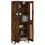 Tall smoked oak plywood highboard 69.5x34x180 cm by vidaXL, Sideboards - Ref: Foro24-3198366, Price: 157,99 €, Discount: %