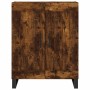 Aparador alto madera contrachapada roble ahumado 69,5x34x180 cm de vidaXL, Aparadores - Ref: Foro24-3198366, Precio: 157,88 €...